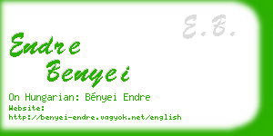 endre benyei business card