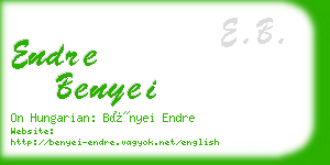 endre benyei business card